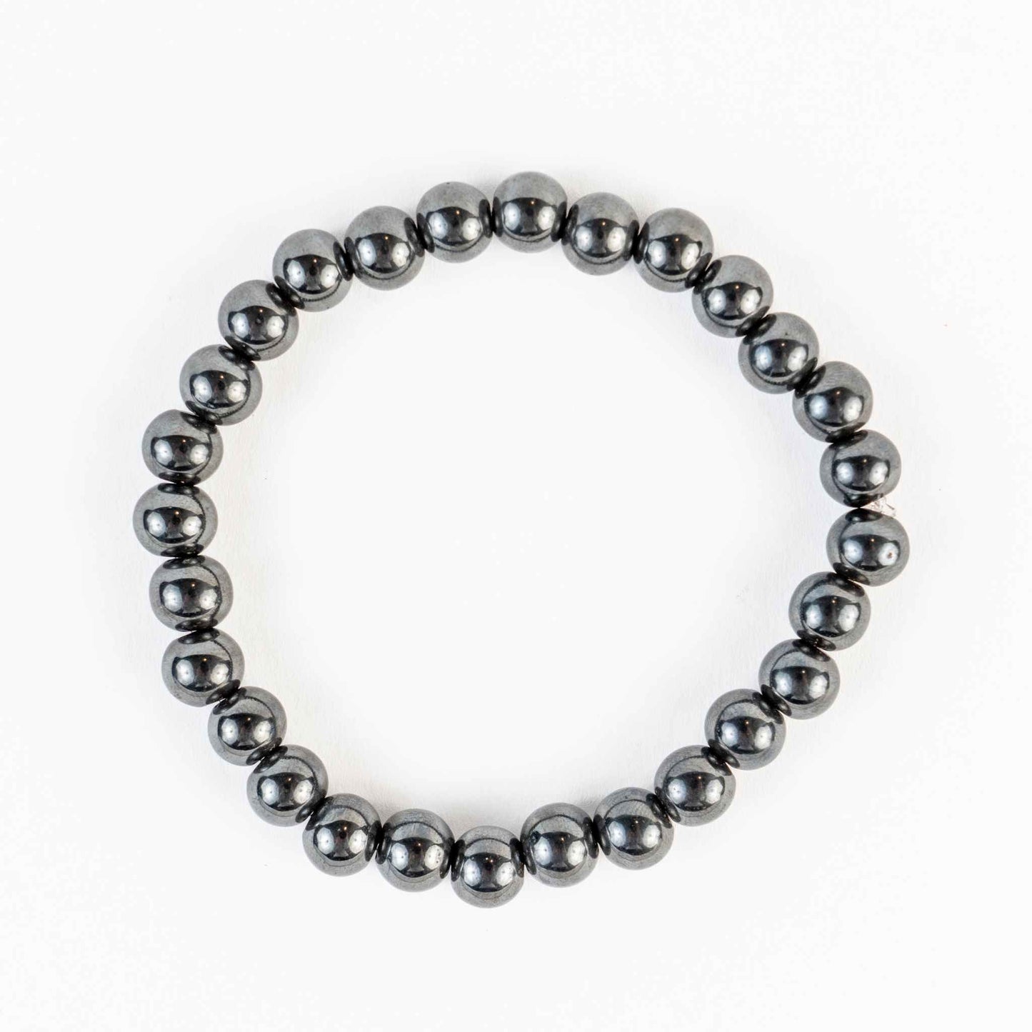 10mm Hematite Bead Bracelet - Strength, Grounding & Balance - Skies & Trees