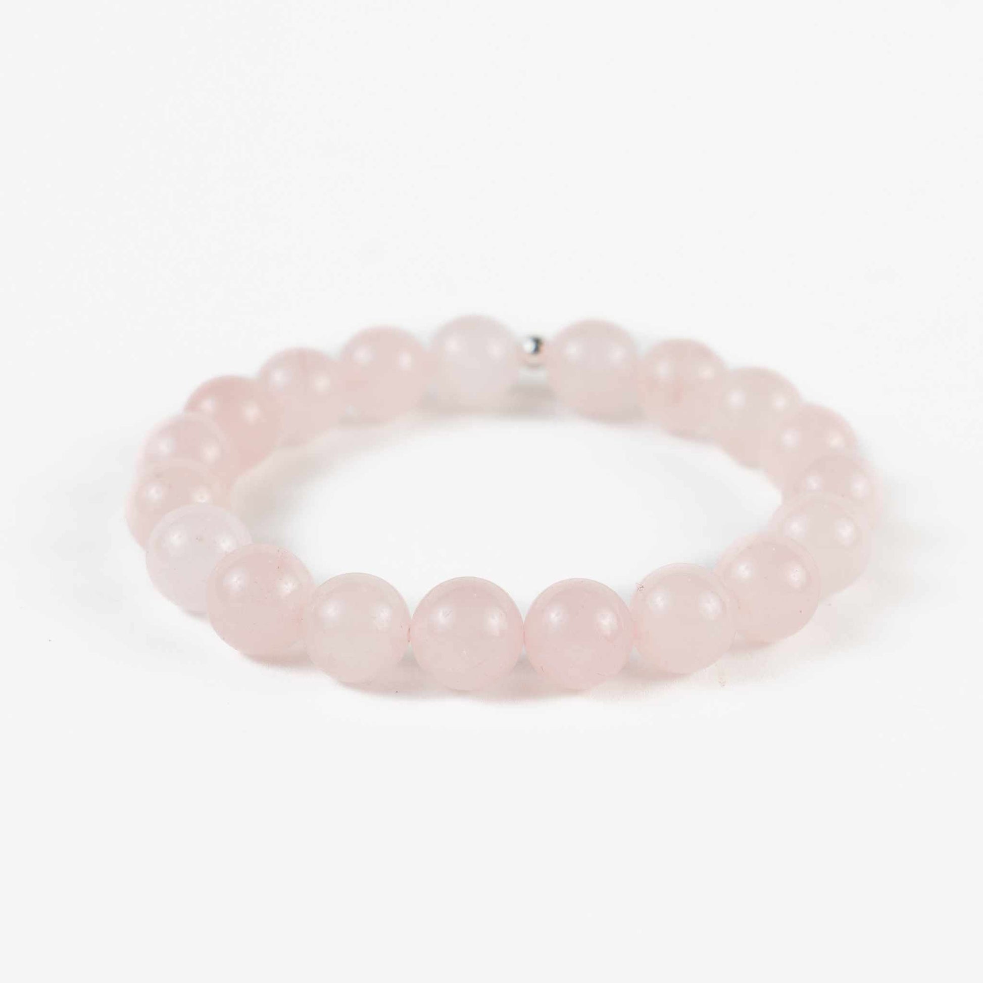 10mm Rose Quartz Bracelet - Love & Harmony Gemstone - Skies & Trees