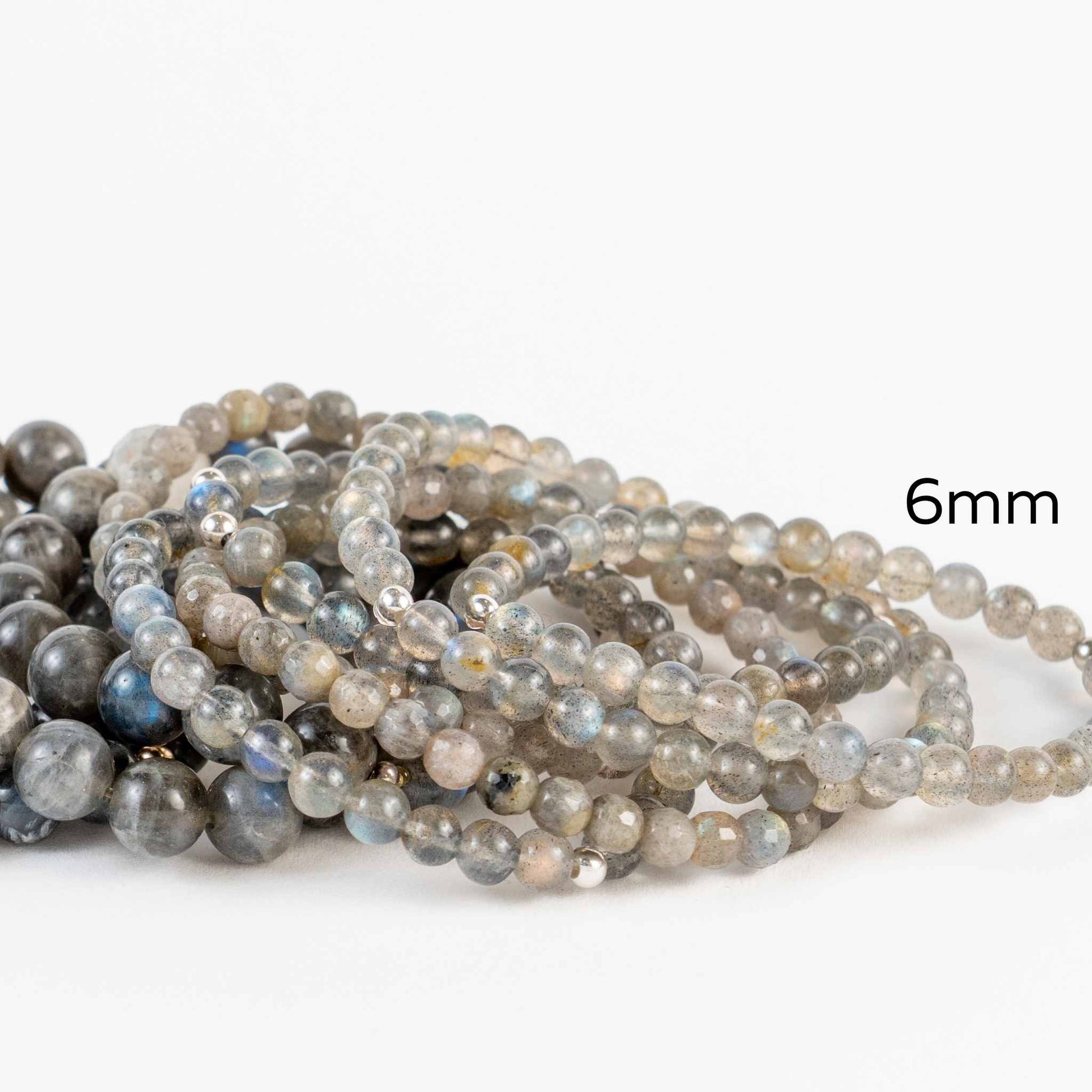 6mm Labradorite Bead Bracelet – Mystical Protection & Transformation - Skies & Trees