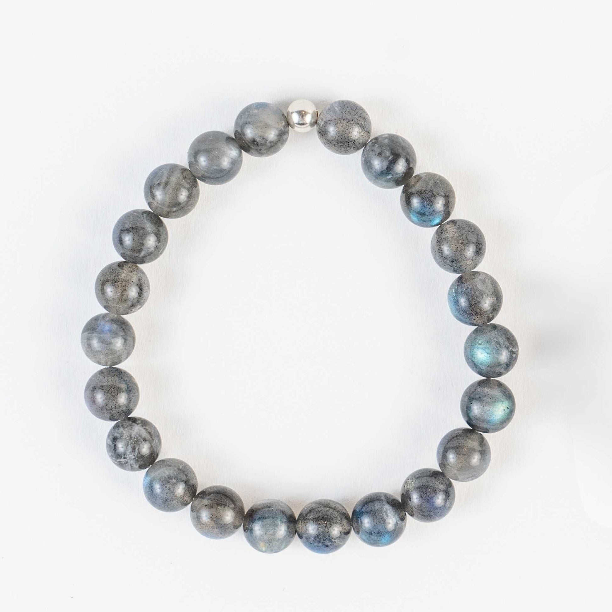 8mm Labradorite Bead Bracelet – Mystical Protection & Transformation - Skies & Trees