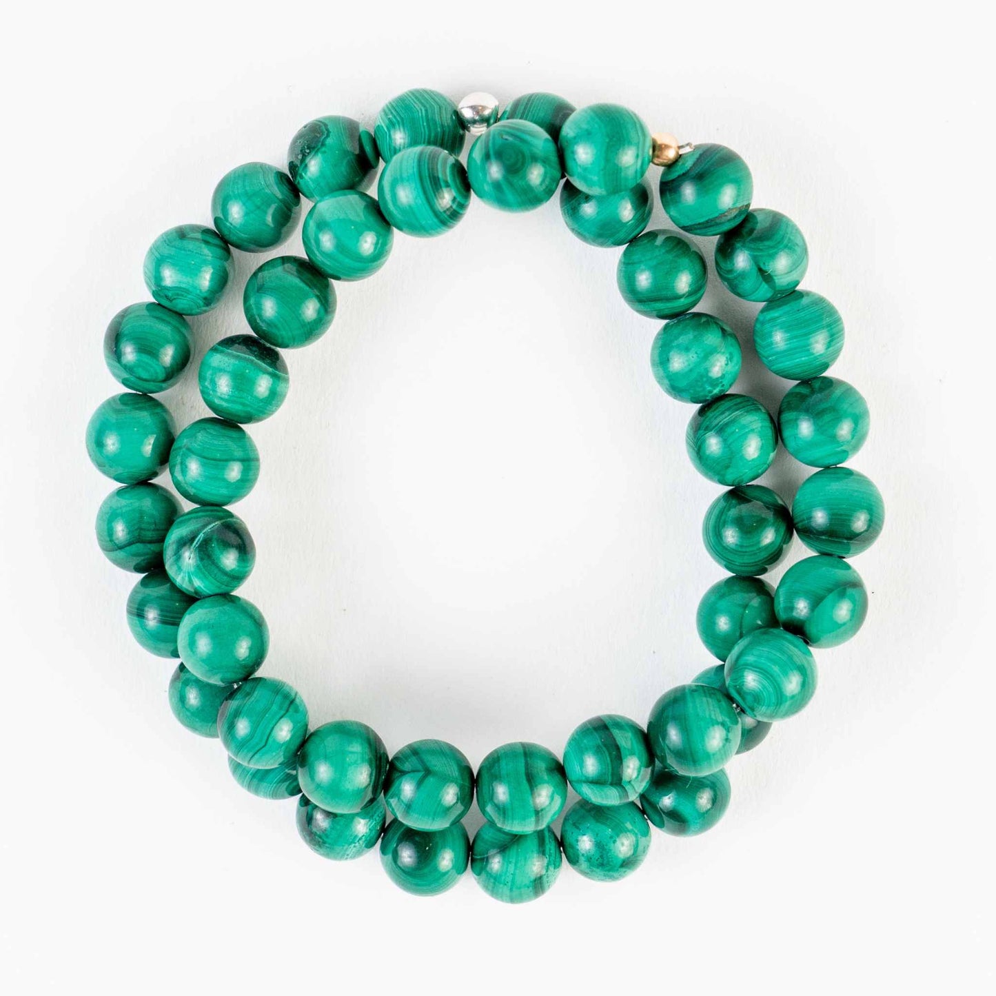 8mm Malachite Bead Bracelet - Harmony & Transformation - Skies & Trees