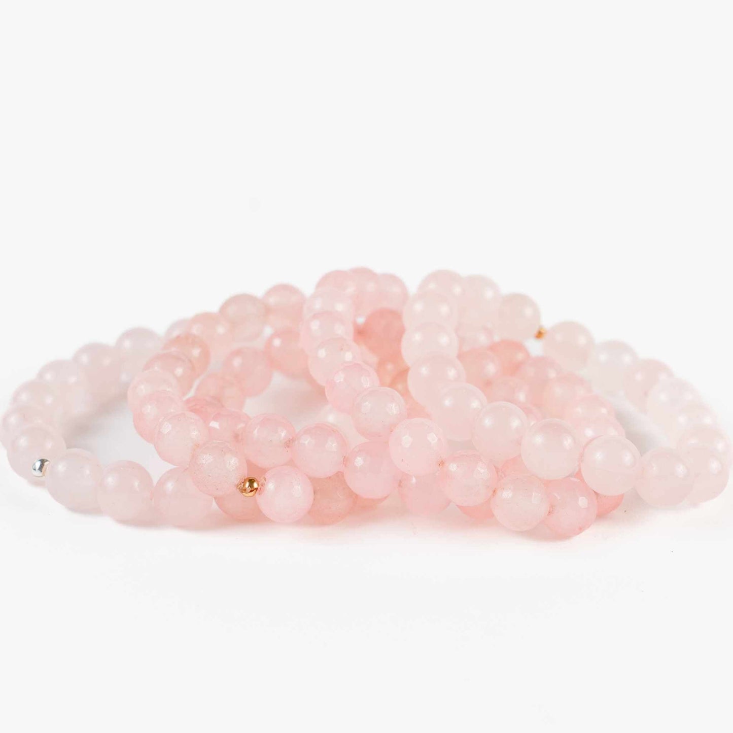 8mm Rose Quartz Bracelet - Love & Harmony Gemstone - Skies & Trees