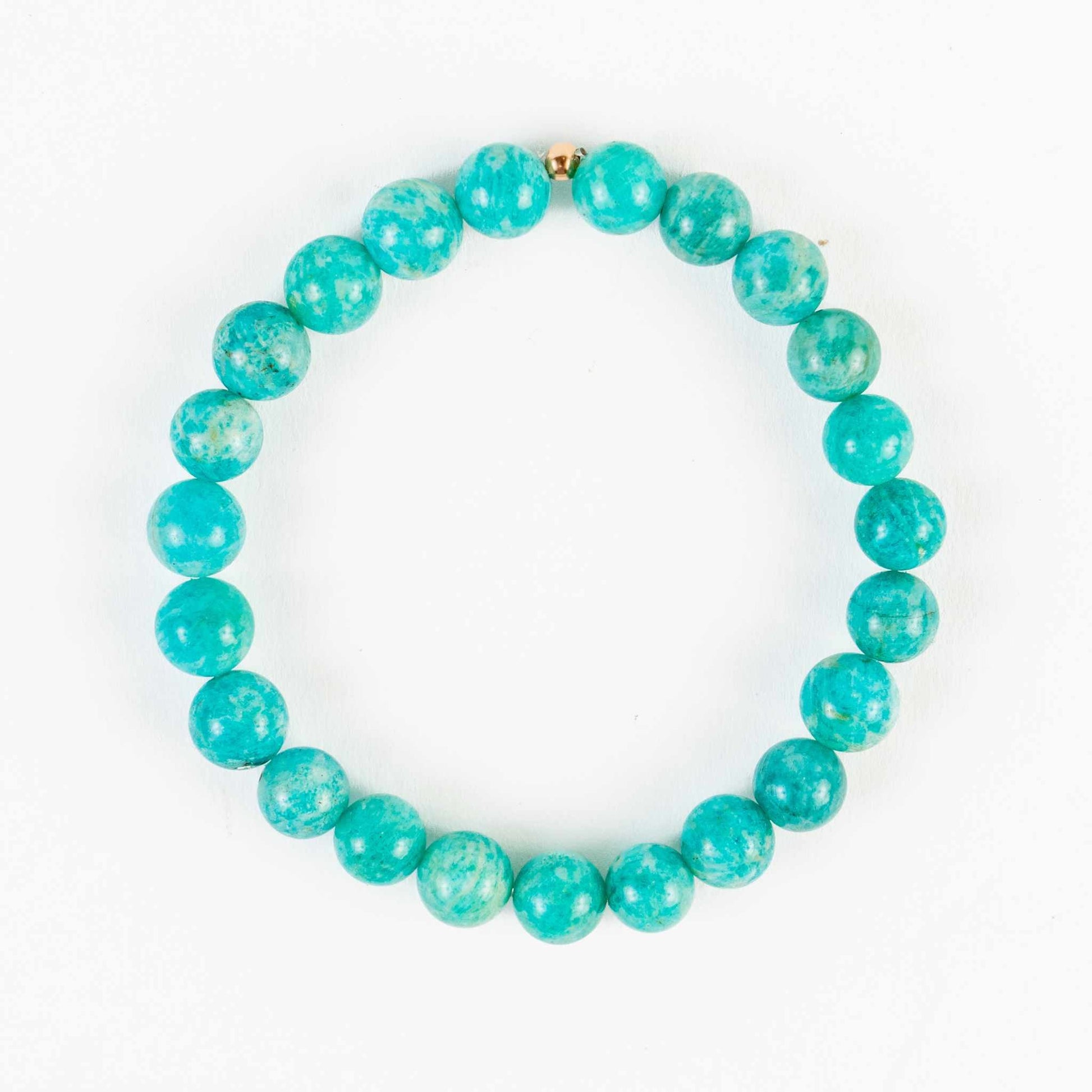 Amazonite Bead Bracelet - Harmony, Tranquility, Optimism - Skies & Trees