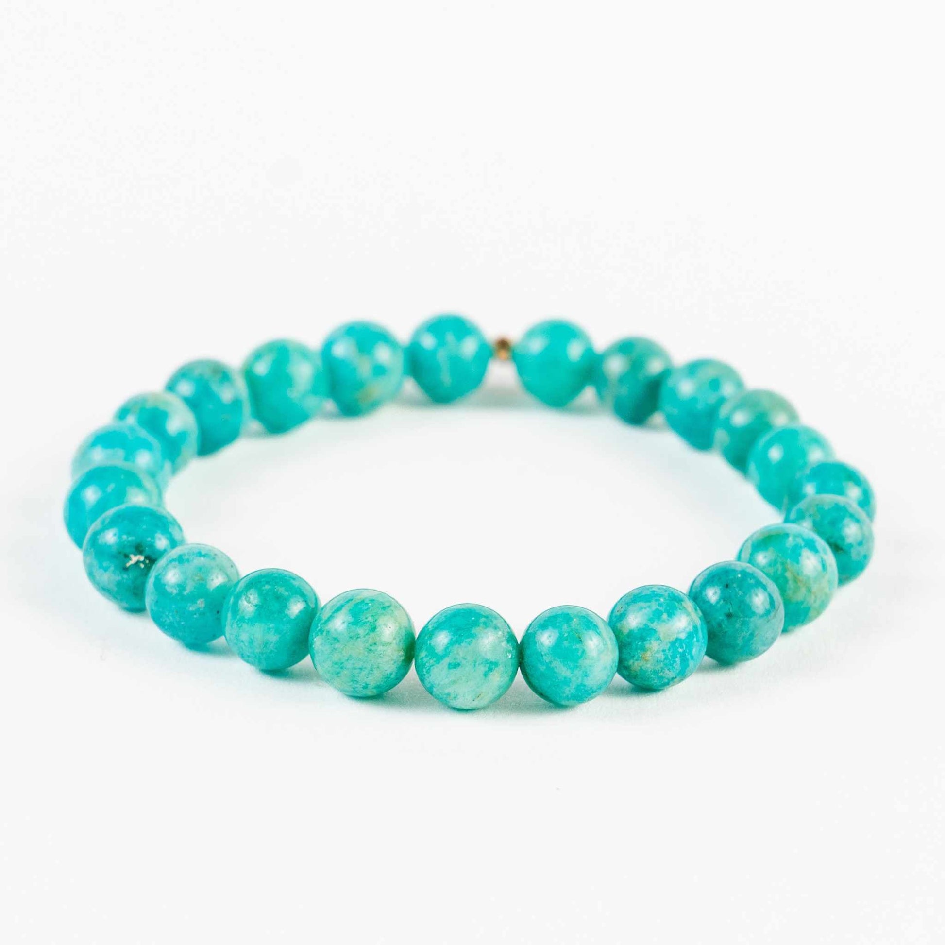 Amazonite Bead Bracelet - Harmony, Tranquility, Optimism - Skies & Trees