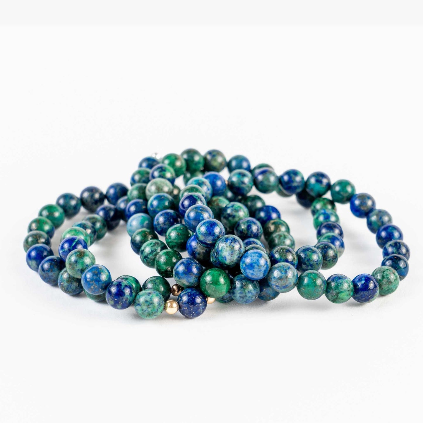 Azurite Bead Bracelet - Insight, Empowerment & Creative Awakening - Skies & Trees