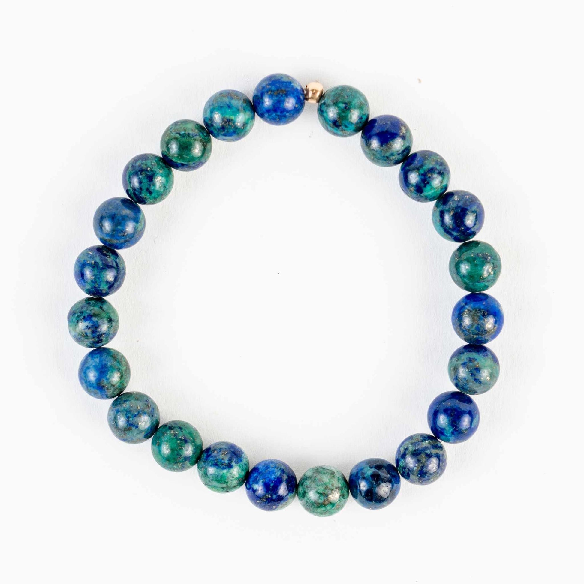 Azurite Bead Bracelet - Insight, Empowerment & Creative Awakening - Skies & Trees