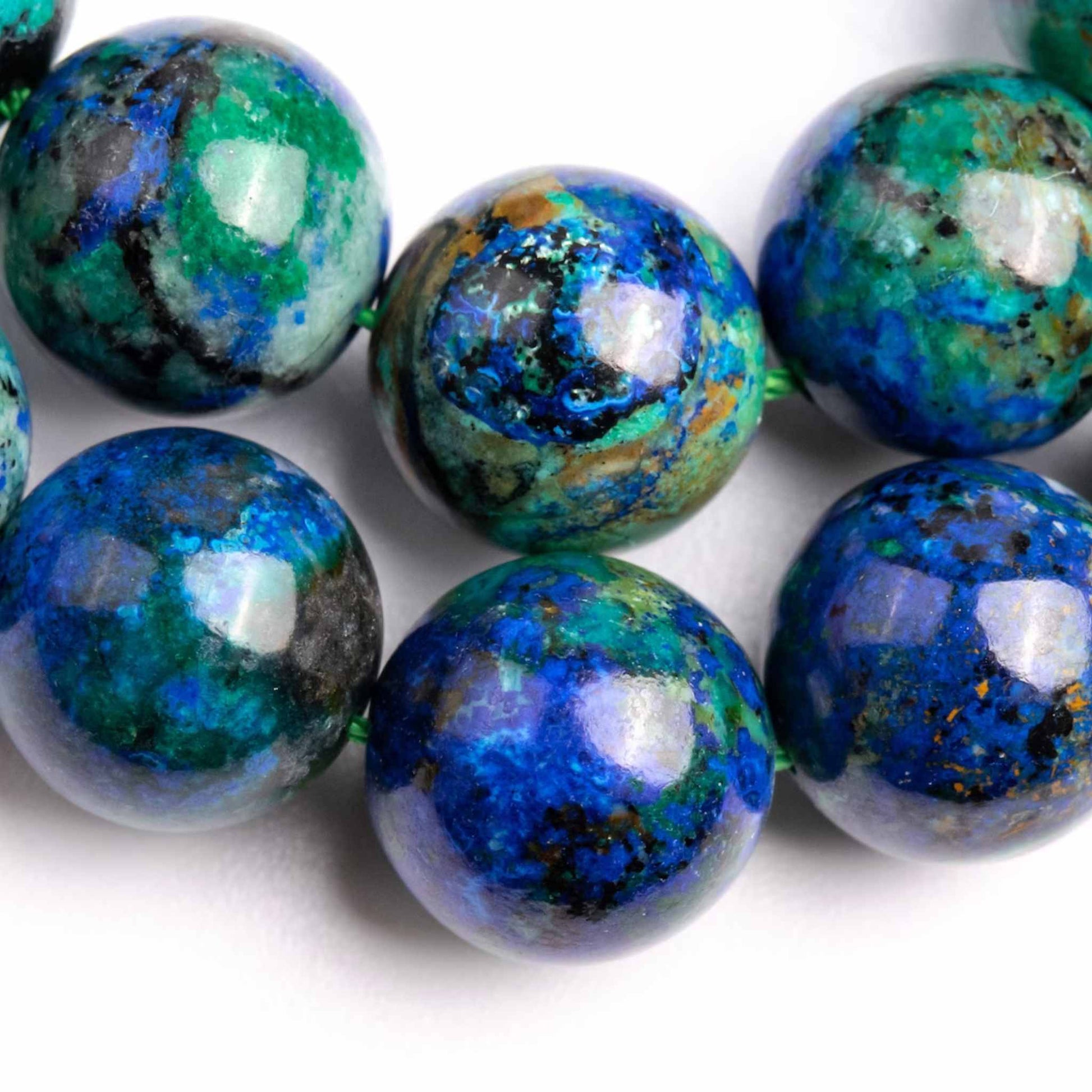 Azurite Bead Bracelet - Insight, Empowerment & Creative Awakening - Skies & Trees