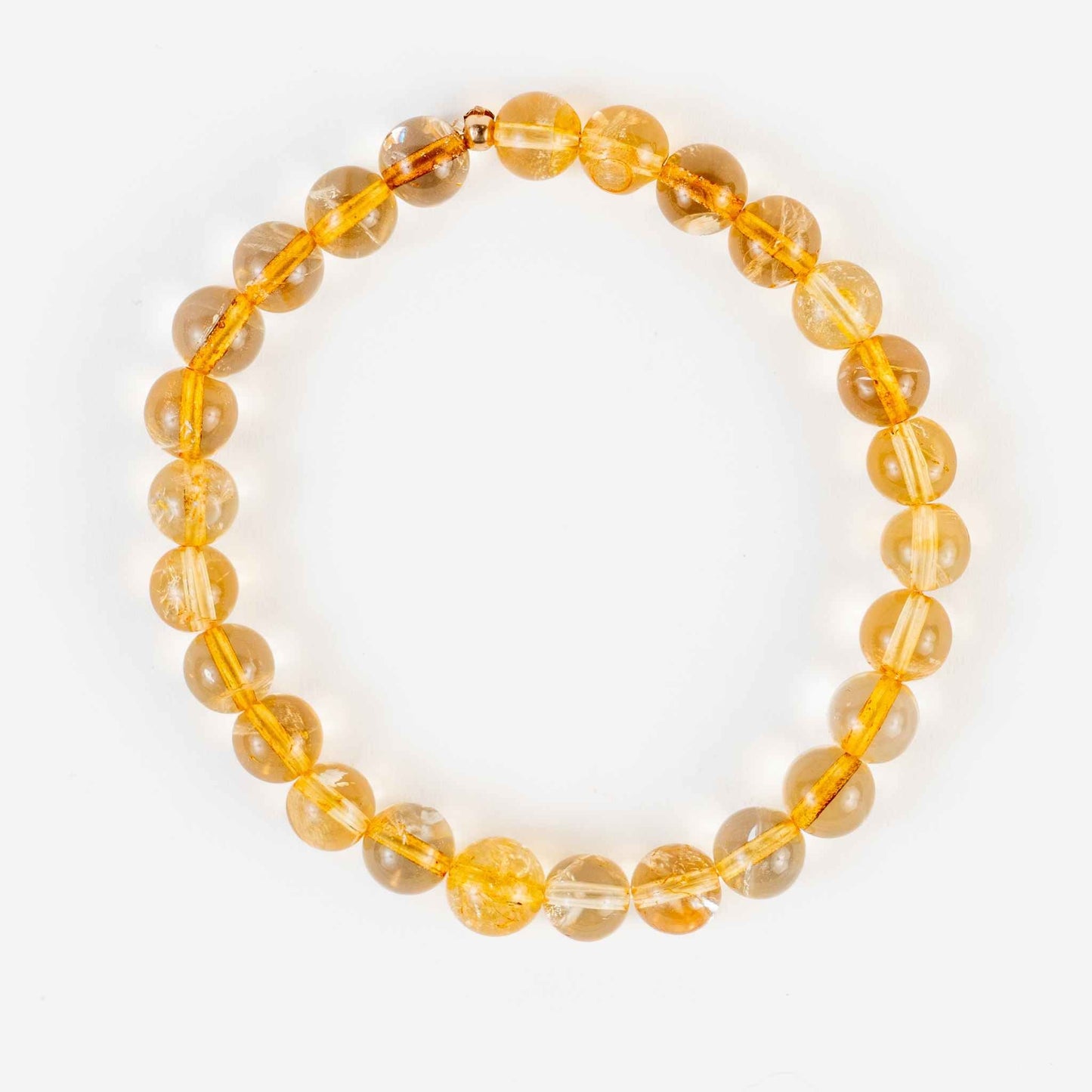 Citrine Bead Bracelet - Prosperity, Joy & Energy - Skies & Trees