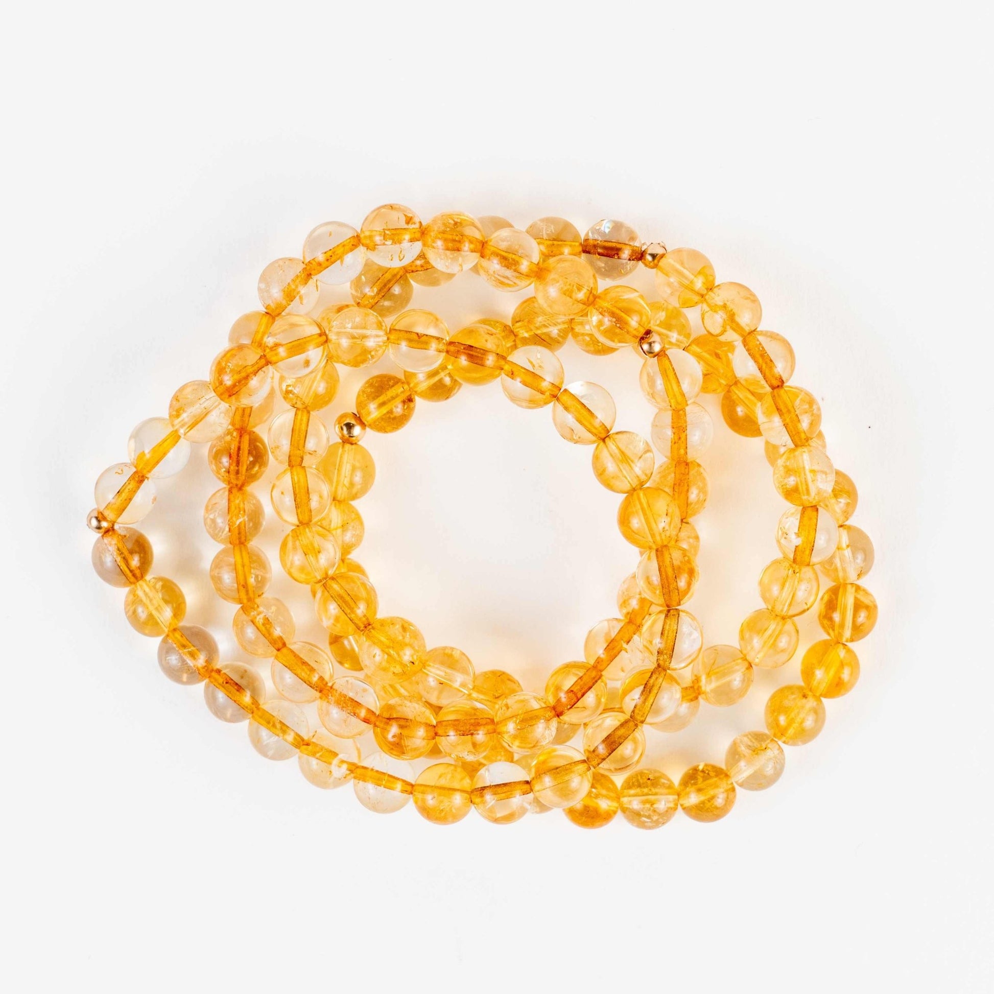 Citrine Bead Bracelet - Prosperity, Joy & Energy - Skies & Trees