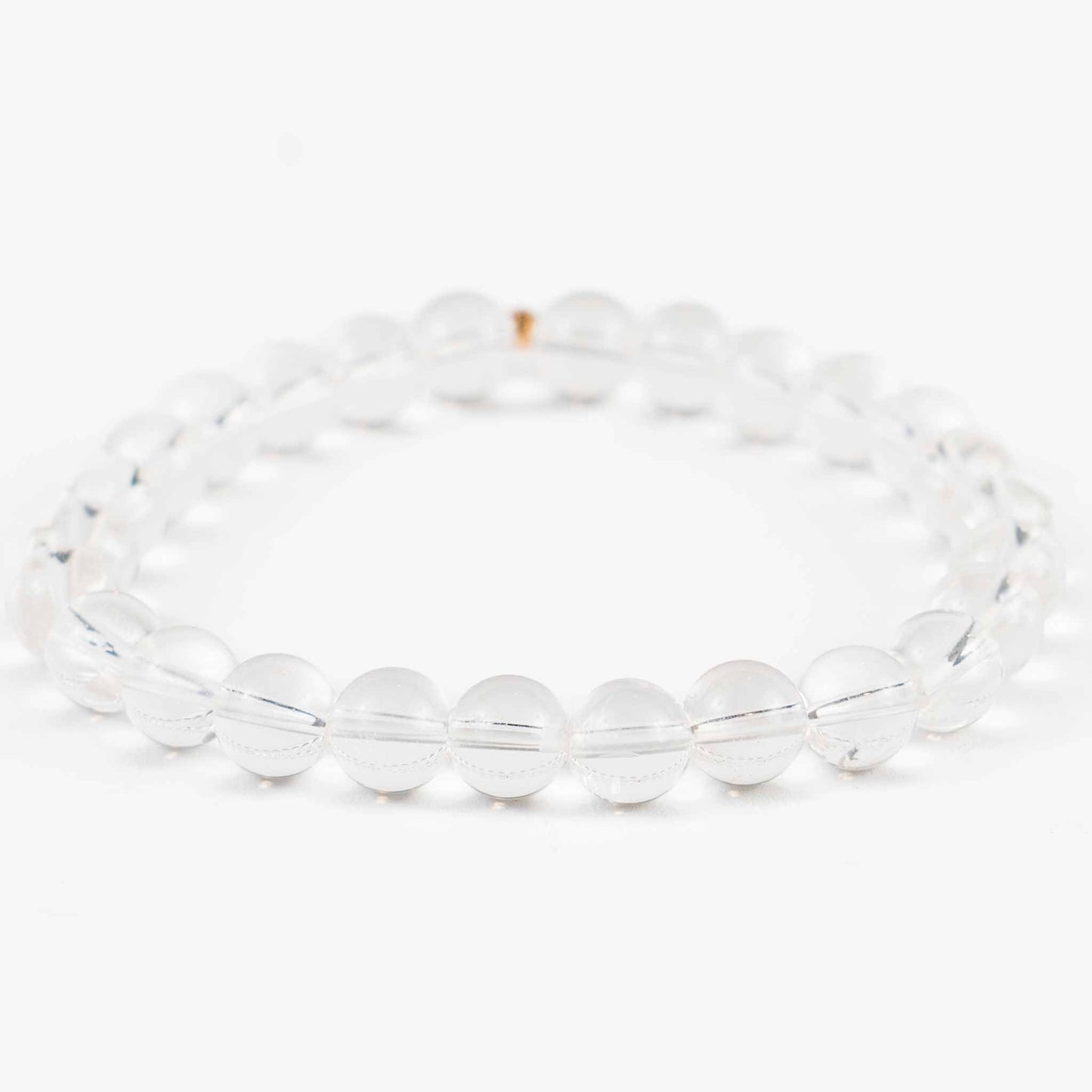 Clear Quartz Bead Bracelet - Clarity, Energy, Healing - Skies & Trees