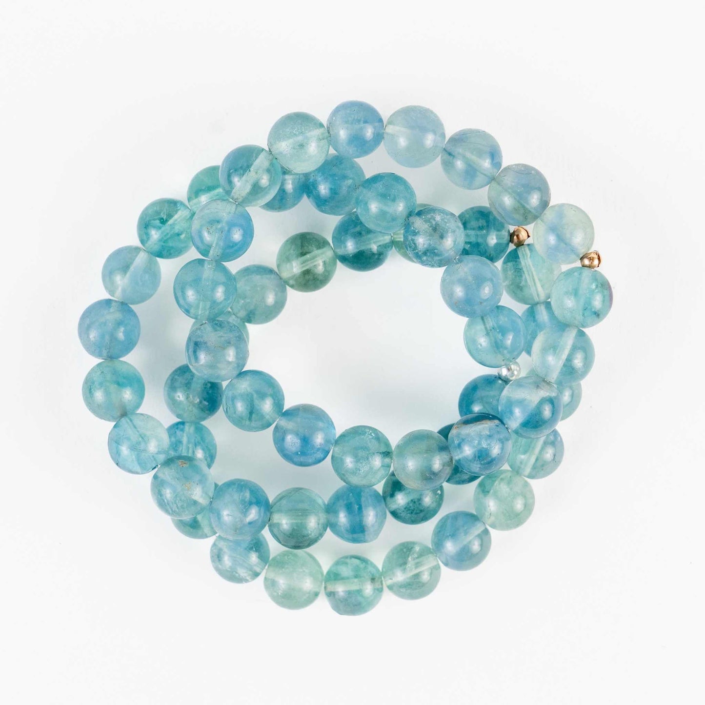 Fluorite Bead Bracelet - Focus, Clarity, Brilliance - Skies & Trees