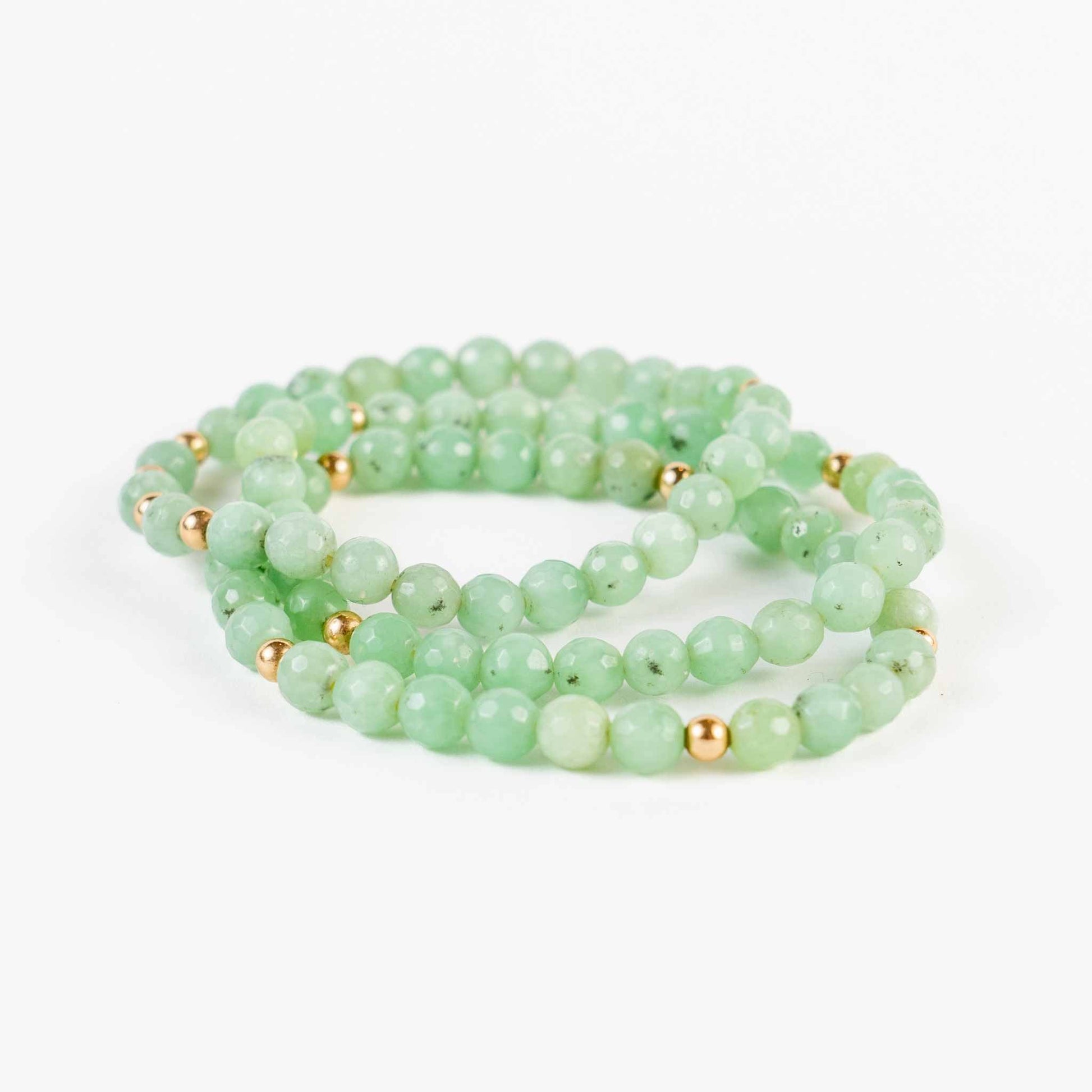 Green Jade Bracelet - Luck & Prosperity - Skies & Trees