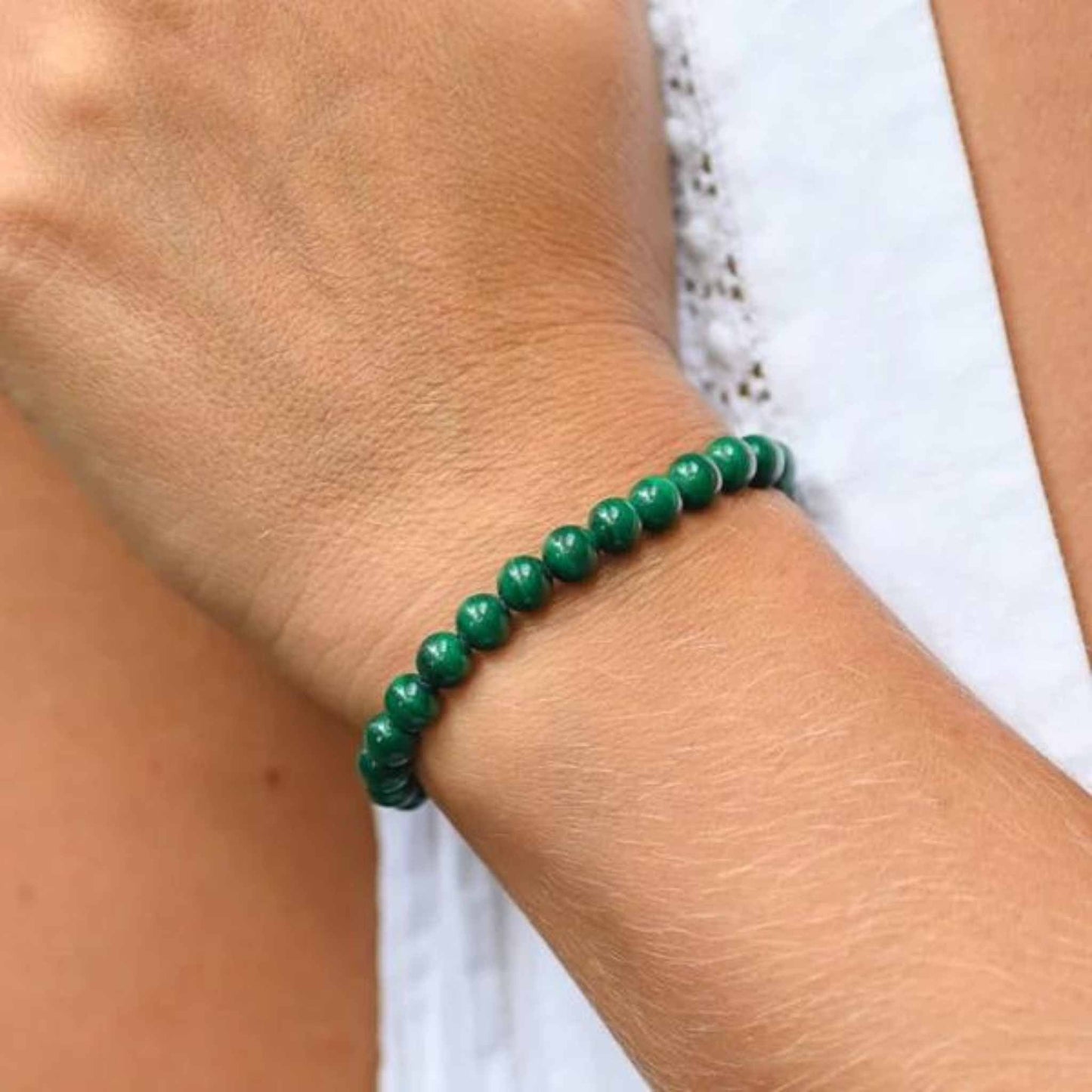 Malachite Bead Bracelet - Harmony & Transformation - Skies & Trees