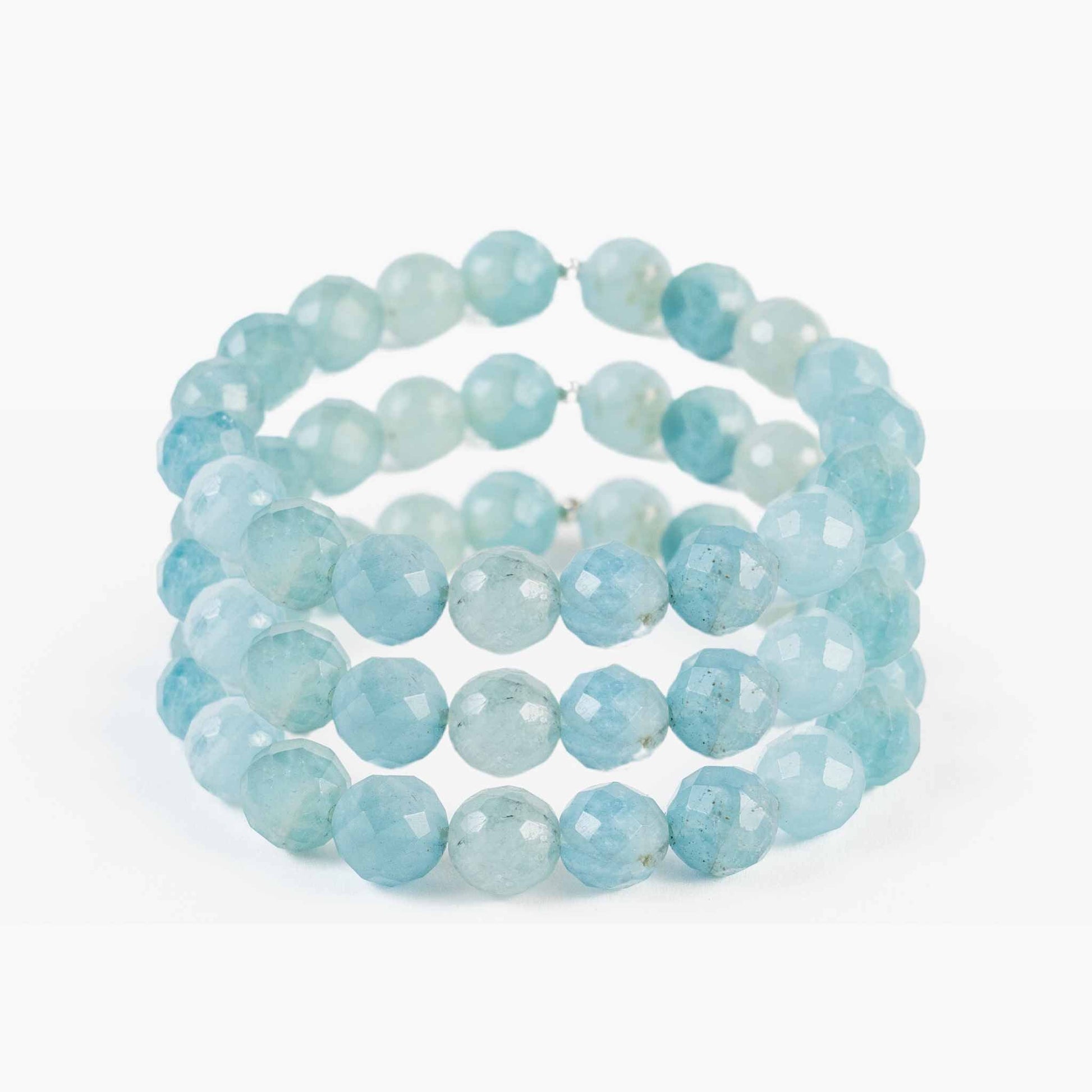 Power of Three Aquamarine Stack - Calmness & Clarity - Skies & Trees