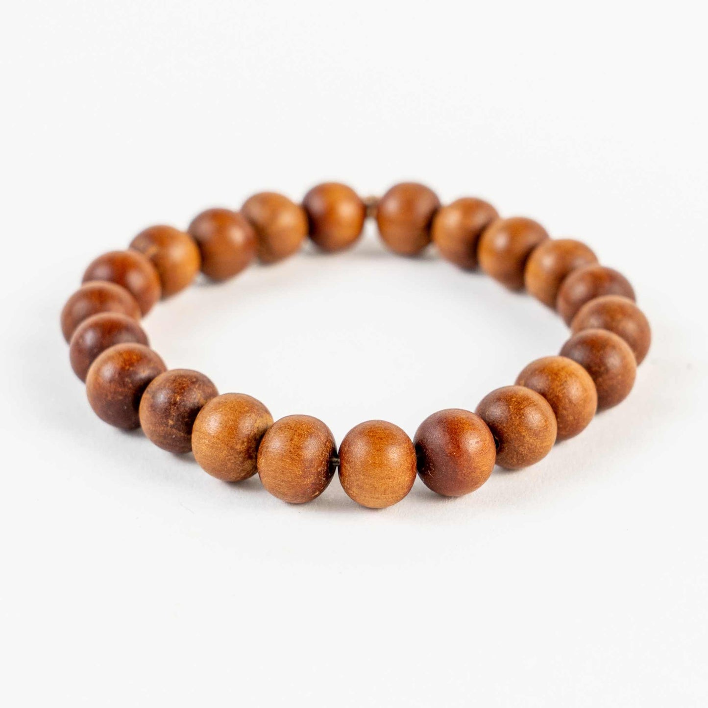 Sandalwood Bead Bracelet - Calmness, Clarity, Spirituality - Skies & Trees