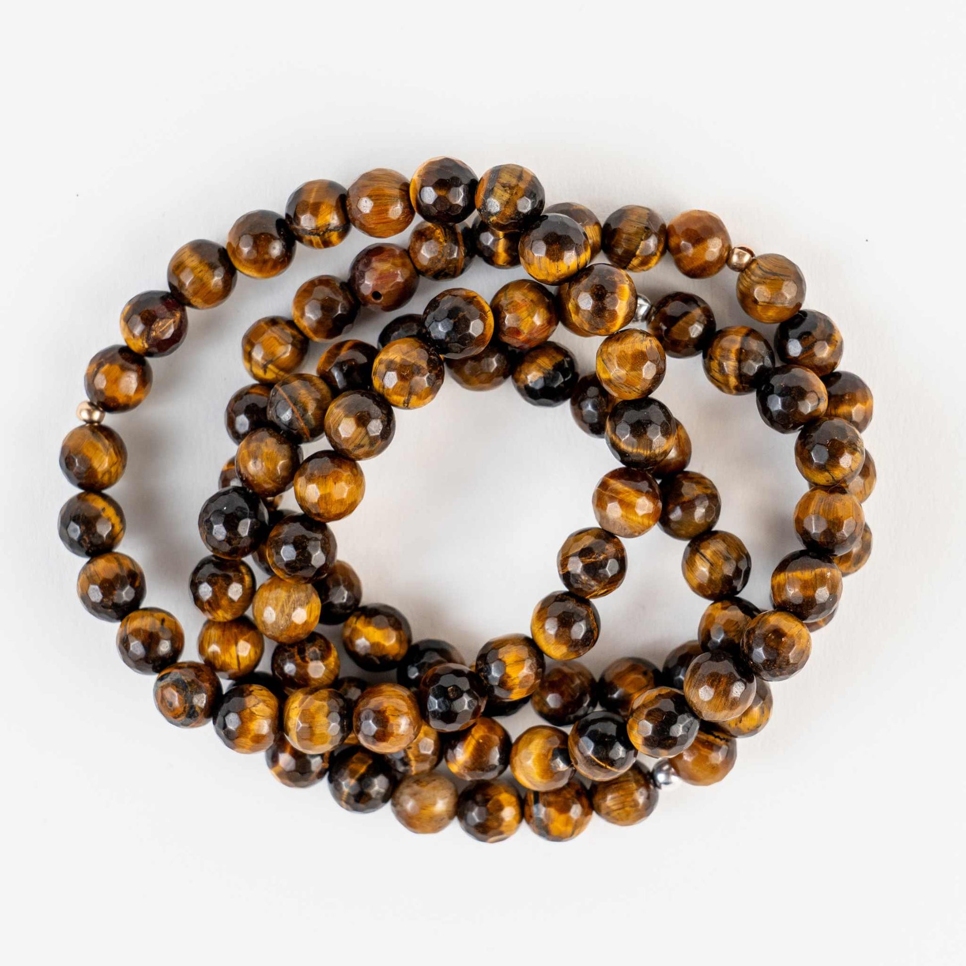 Tiger's Eye Bead Bracelet - Confidence, Clarity & Inner Strength - Skies & Trees