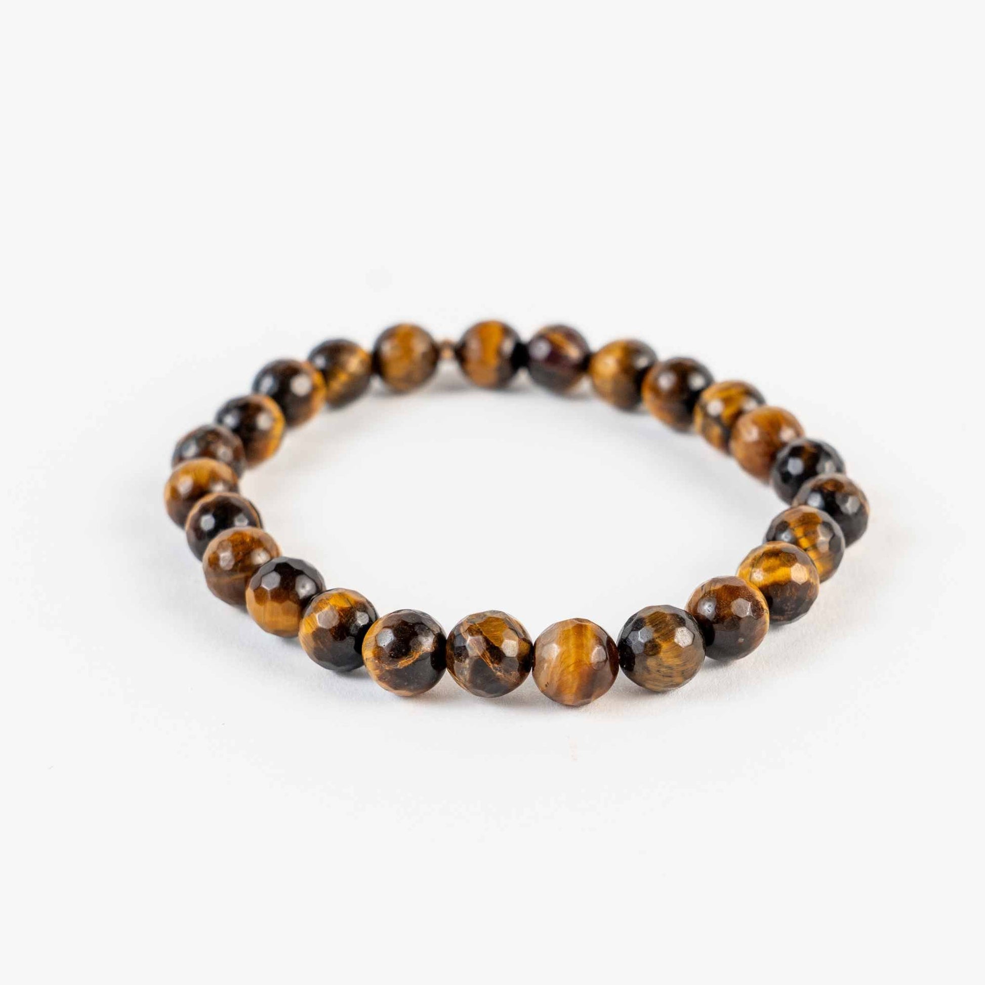 Tiger's Eye Bead Bracelet - Confidence, Clarity & Inner Strength - Skies & Trees